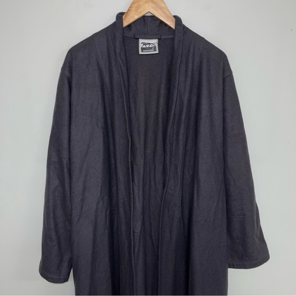 Animale Open Wool Coat Women's Size Small Oversized Fit Charcoal Grey Long - Picture 2 of 6